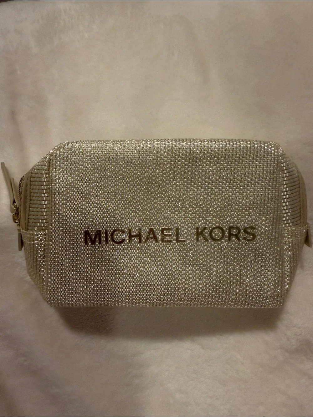 Michael Kors Glitter Cosmetic Pouch - Gold